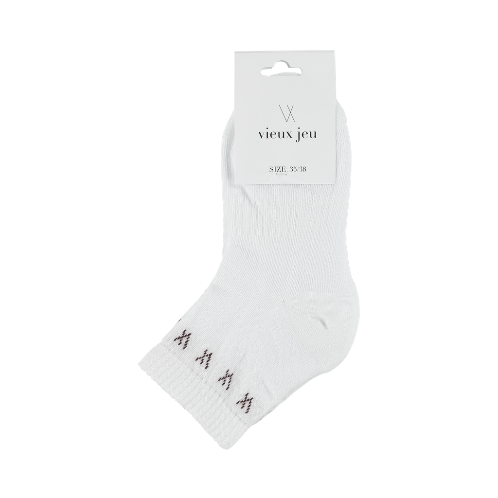 [01-Mel-Mid-W/Bu-35] Mel Mid Socks (Burgundy, 35-38)